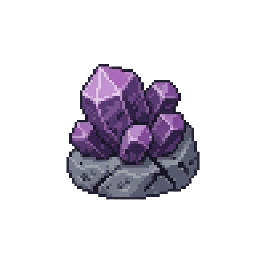 A Rough Dark-purple Fluorite Crystal Matrix