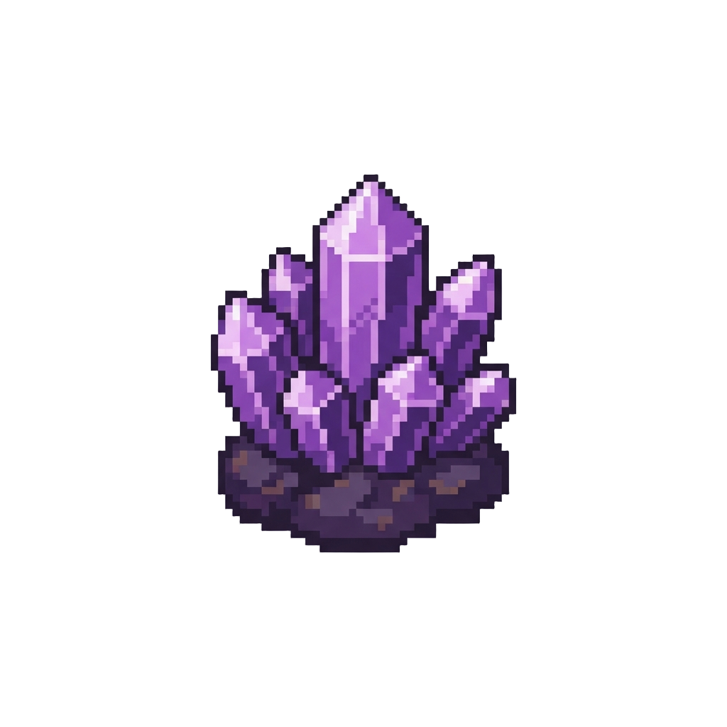 A Radiant Cluster of Glowing Amethyst Purple Crystals