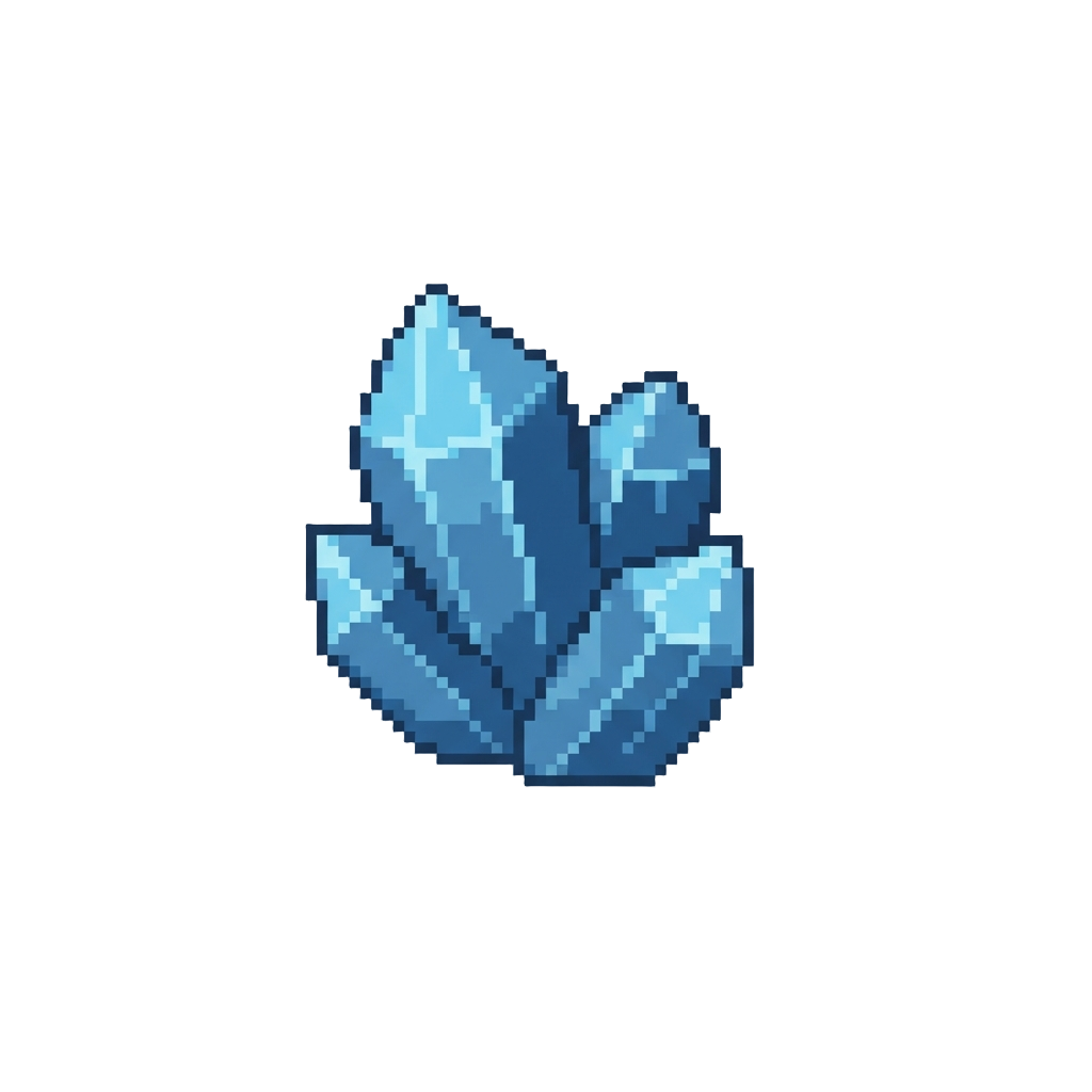 A Cluster of Icy Ocean-blue Diamond Crystals