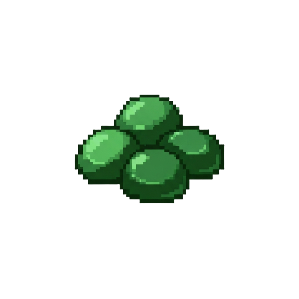 A Collection of Smooth Polished Green Emerald Cabochons