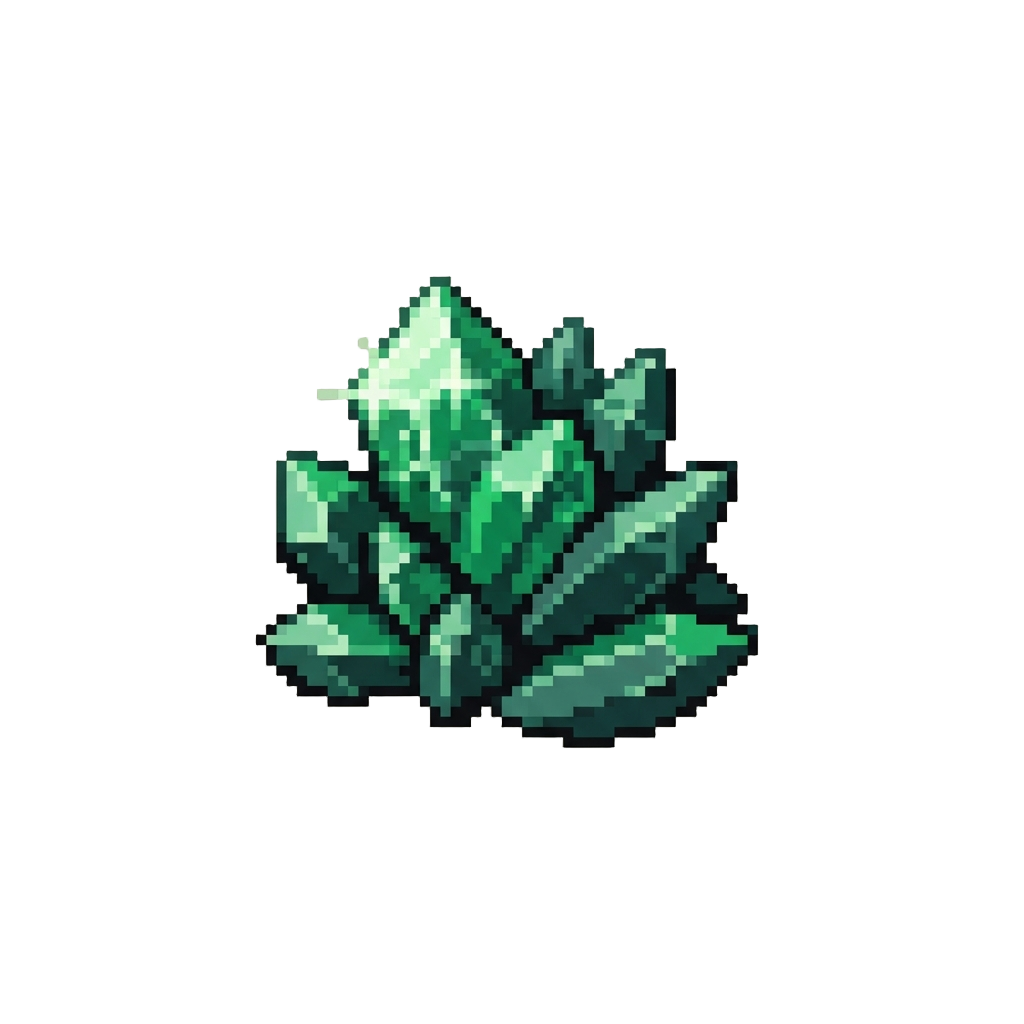 A Glittering Pile of Sharp Raw Green Emerald Shards