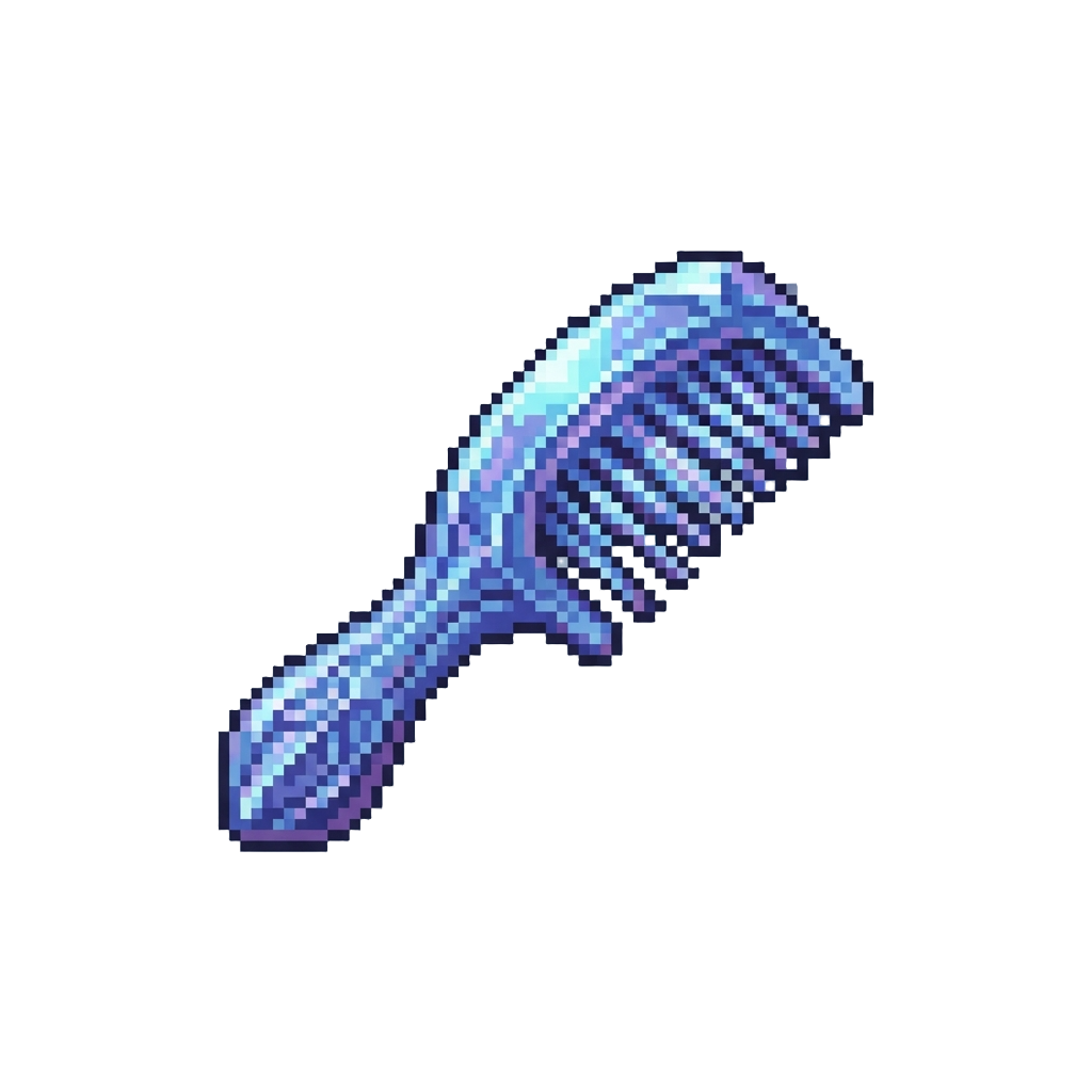 A Shimmering Iridescent Crystal Comb