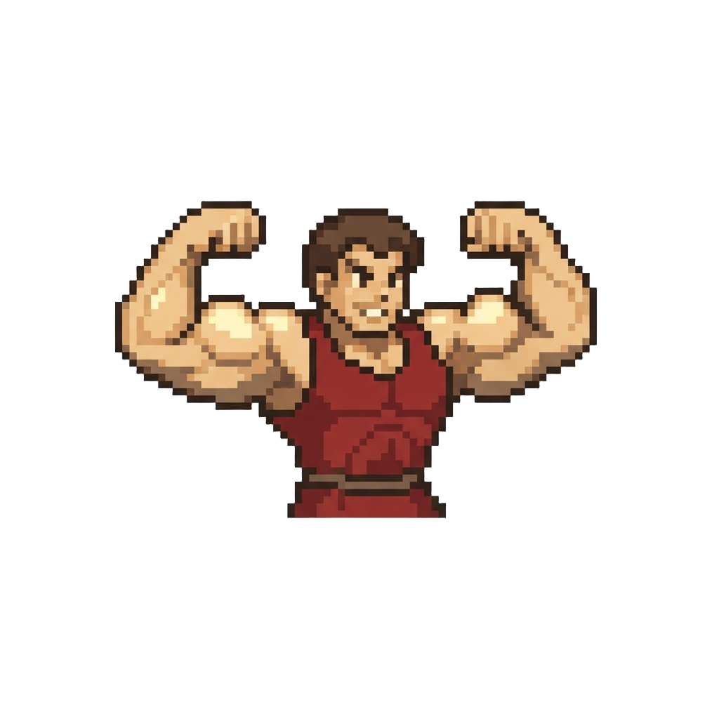A Hilarious Flex of Huge Imaginary Biceps