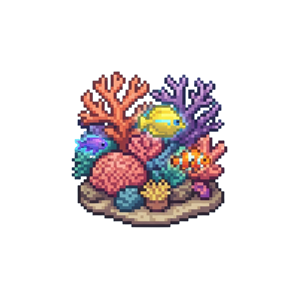 A Tropical Reef Full of Coral and Exotic Glowing Fish