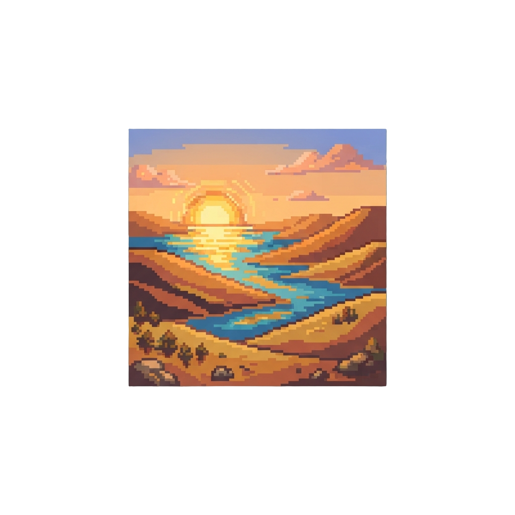 A Breathtaking Golden Sunset Vista Stretching to the Horizon