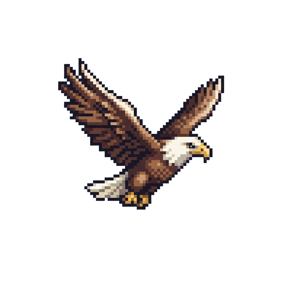 A Noble Shimmering Eagle Soaring Overhead