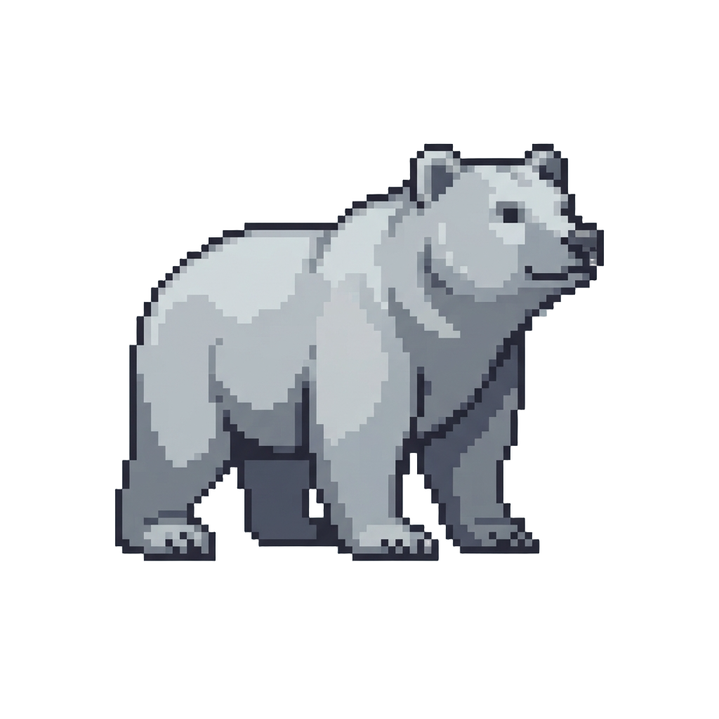 A Powerful Silver Bear Standing Proudly