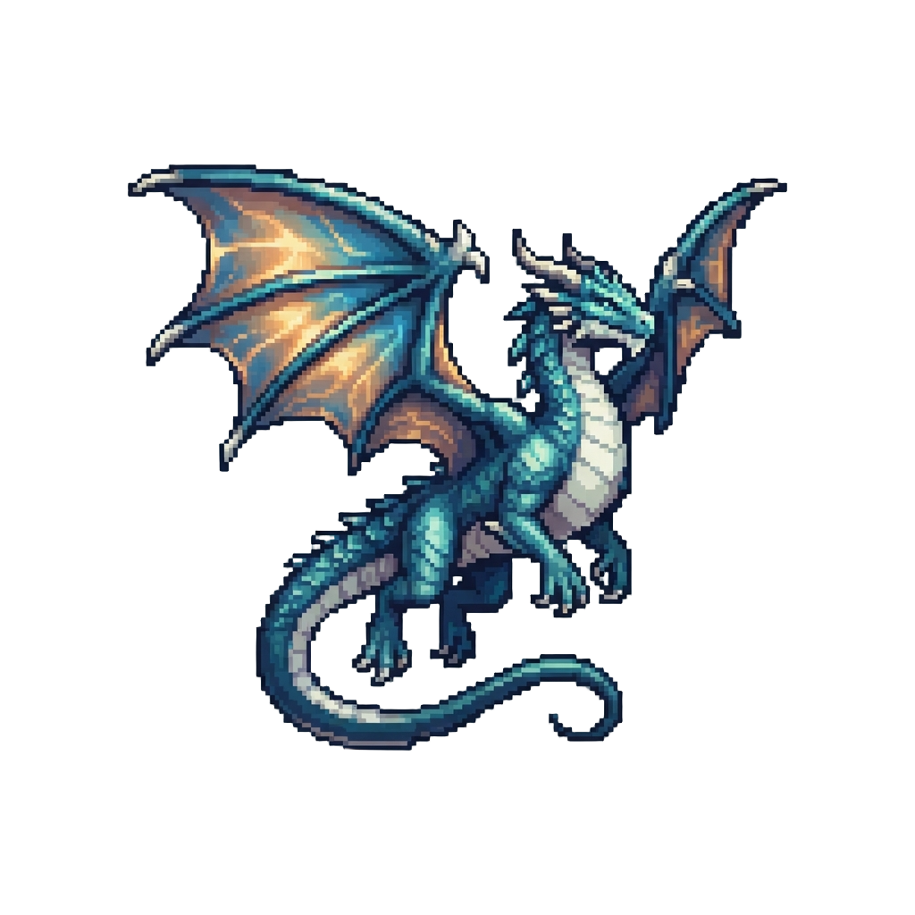 A Colossal Shimmering Dragon Soaring Gracefully