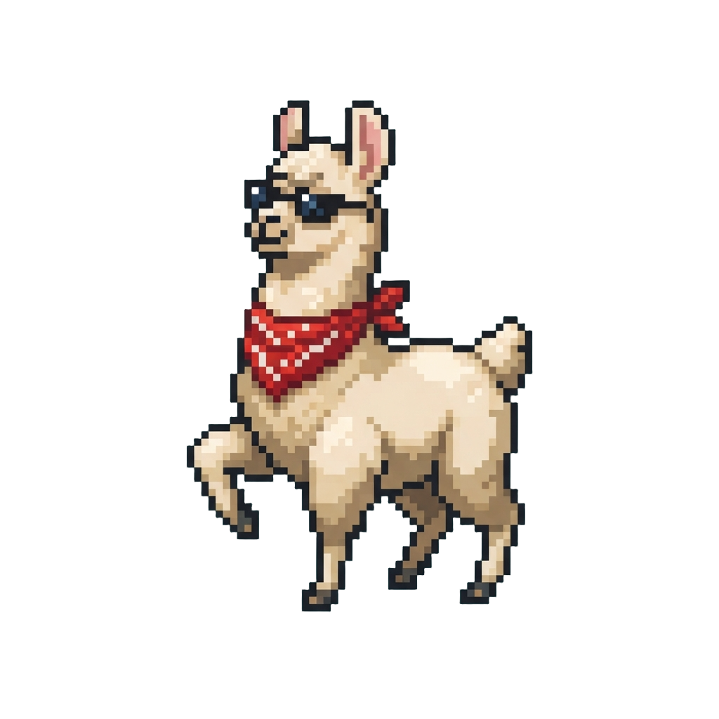 A Majestic Dancing Llama in Sunglasses