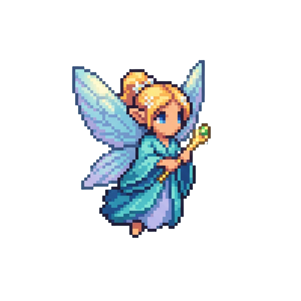 A Tiny Fluttering Pixie Version of @image1