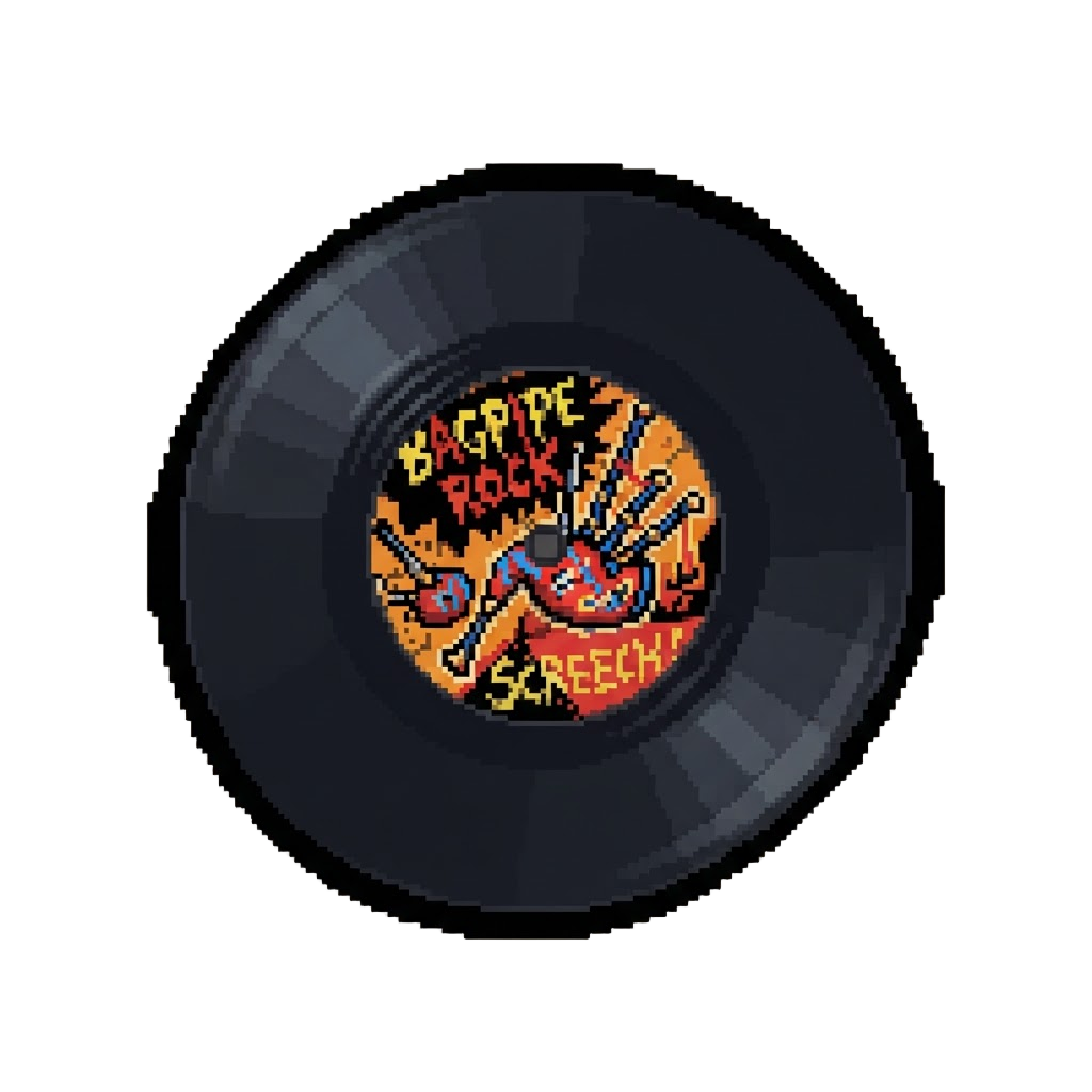 A Screeching Off-key Bagpipe Rock March Vinyl