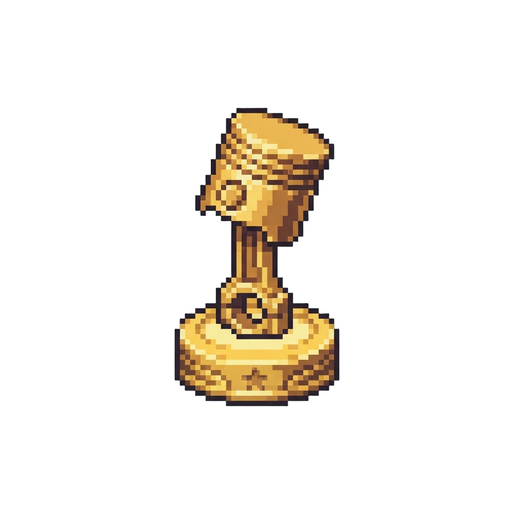 A Huge Golden Piston Trophy