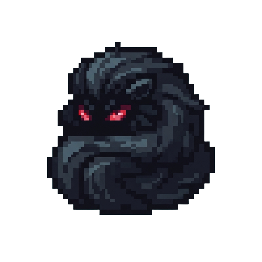 Midnight Black Mane with Crimson Eyes