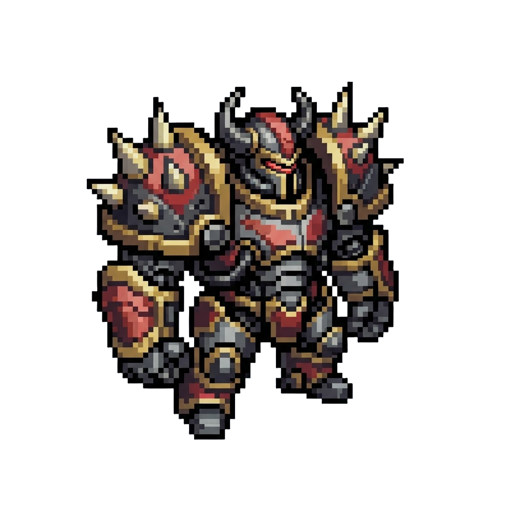 A Warlord Mechanical Frame with Massive Spiked Pauldrons