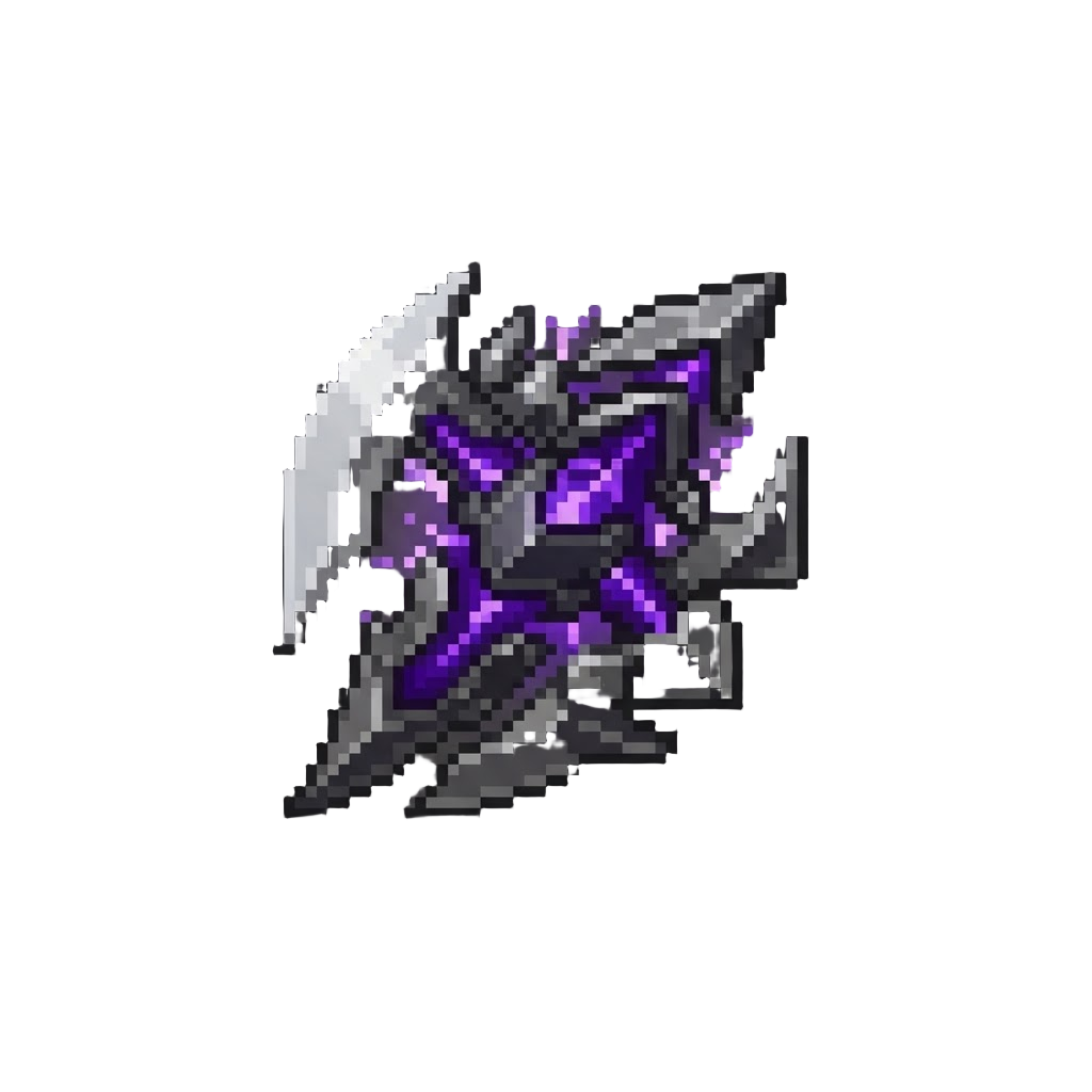 A Razor-sharp Metallic Assassin Frame with Dark Lightning Energy