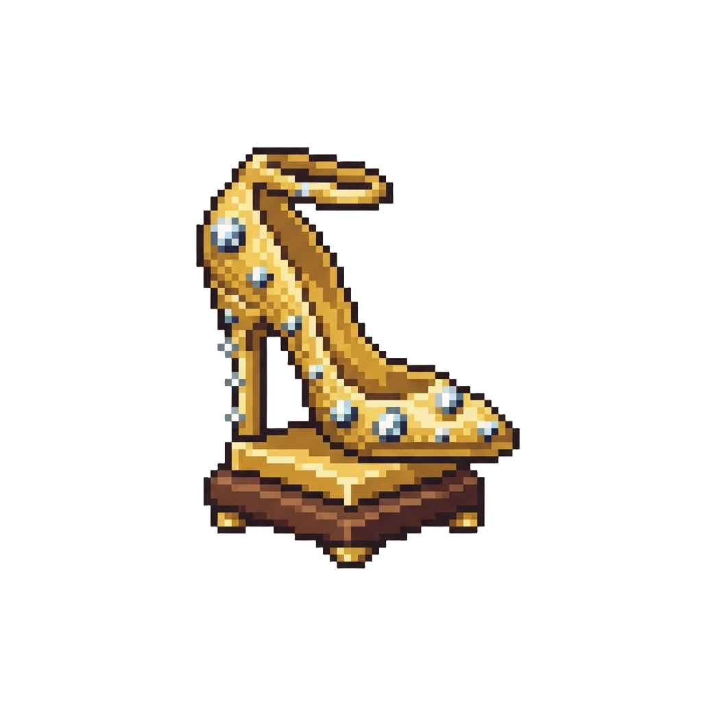 Golden Diamond-encrusted Stiletto Trophy