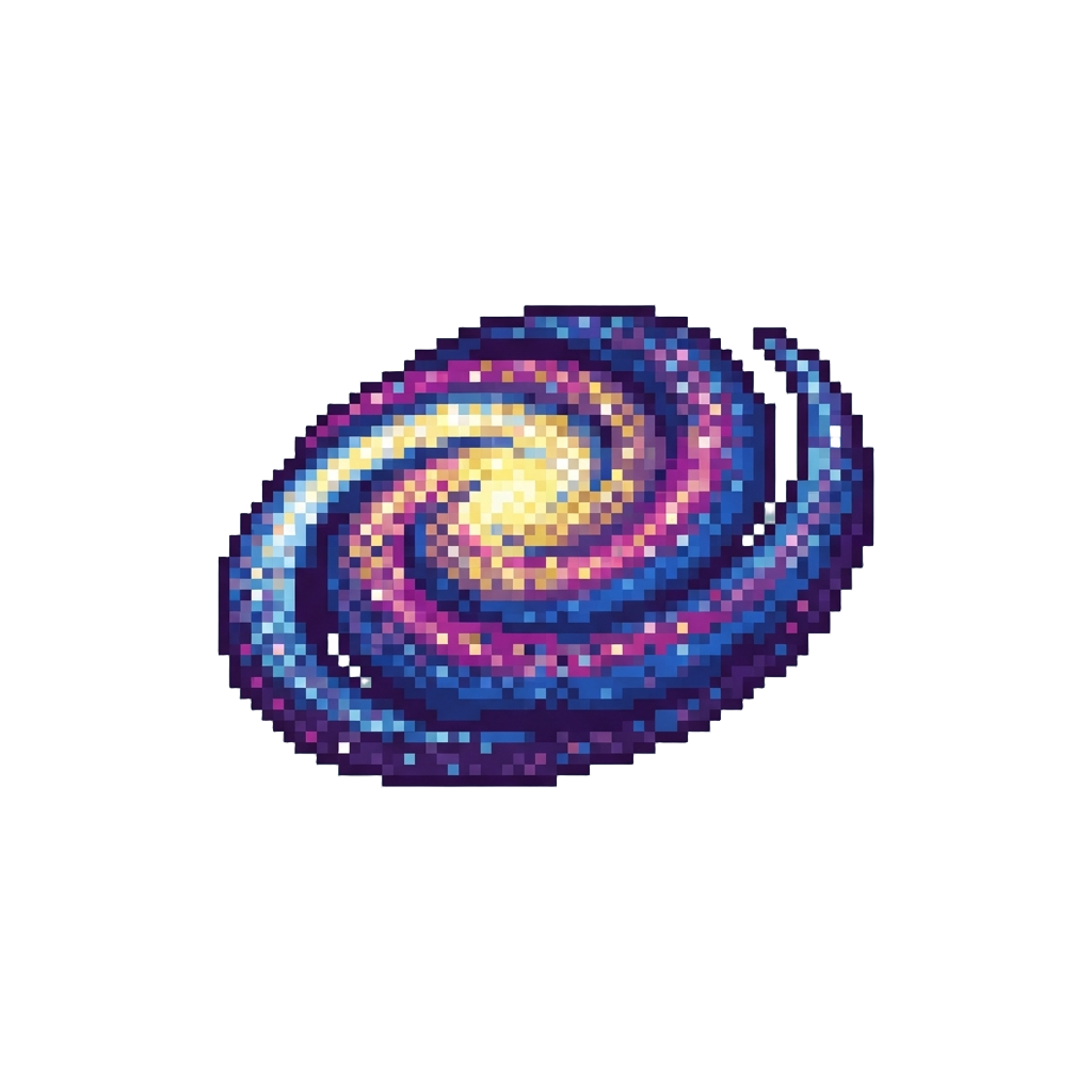 A Swirling Galaxy Swirl Made of Glitter