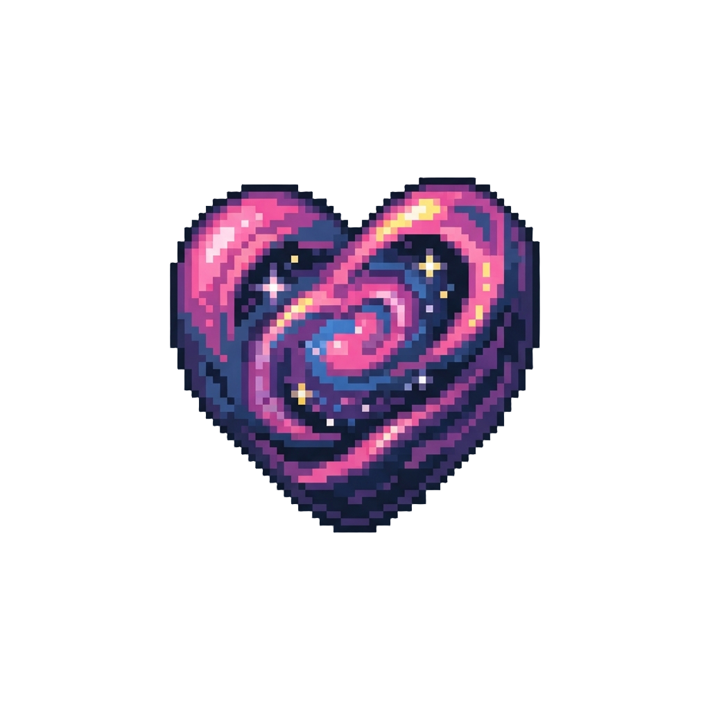 A Floating Space Nebula Shaped Like a Heart