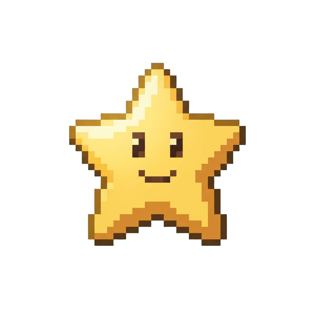 A Friendly Smiling Golden Star