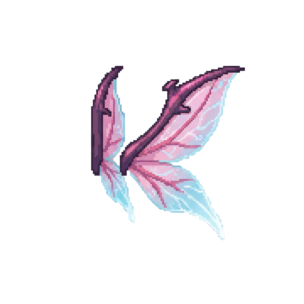 Glowing Translucent Fairy-demon Wings