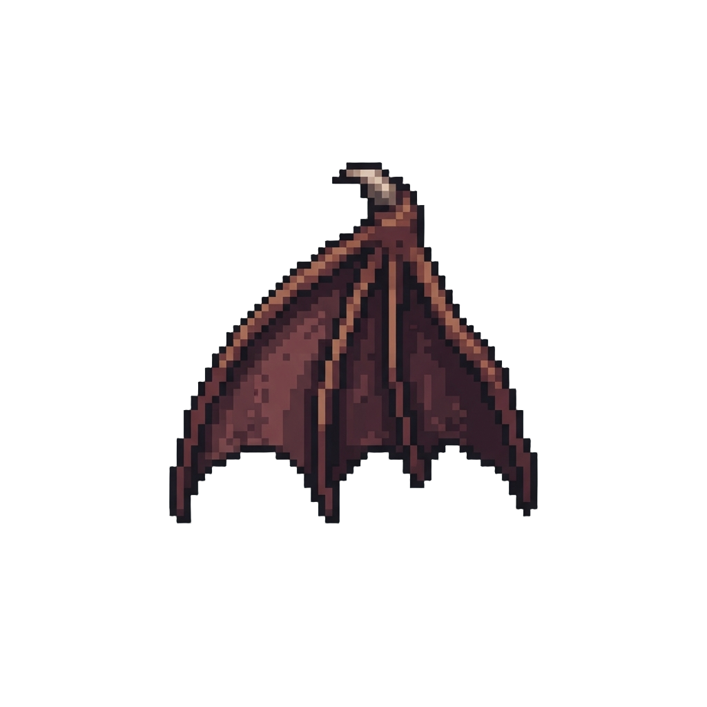 Bat-like Leather Demon Wings