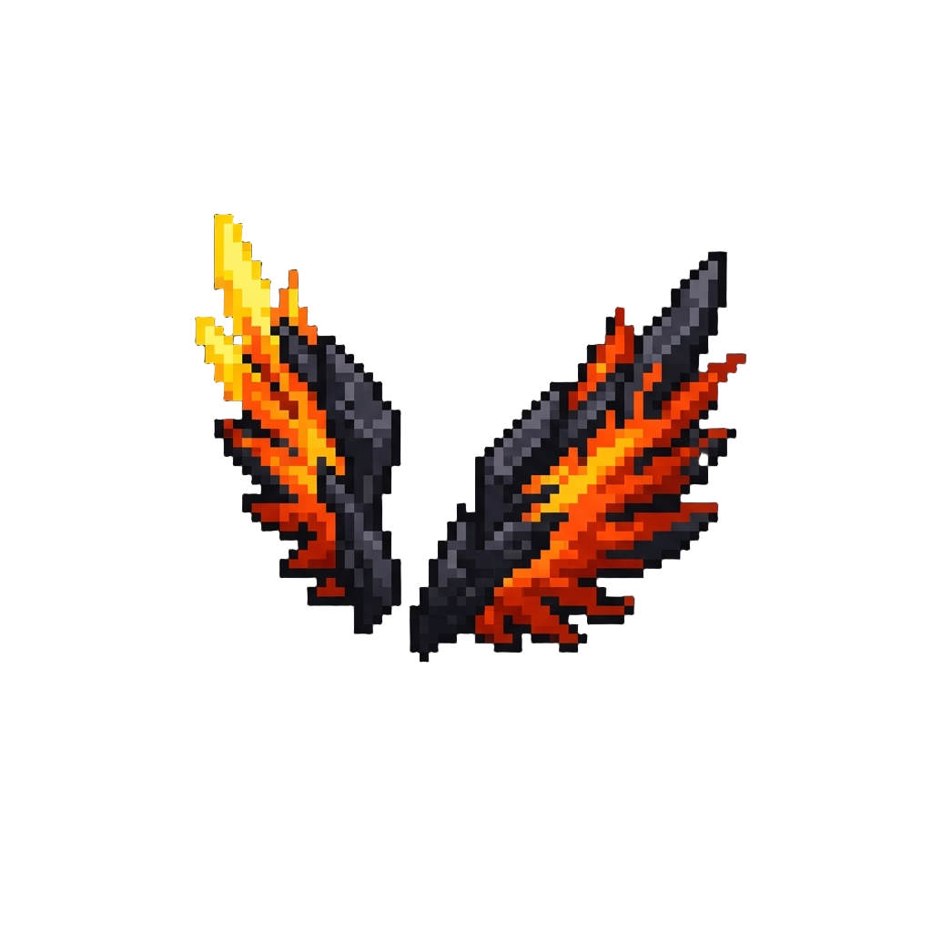 Fiery Obsidian Inferno Wings
