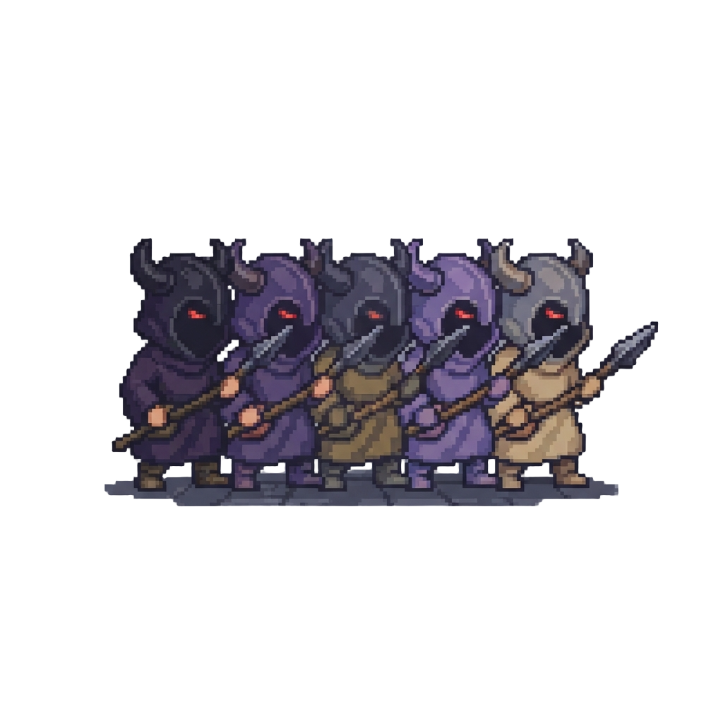 A Line of Evil Grunt Figures