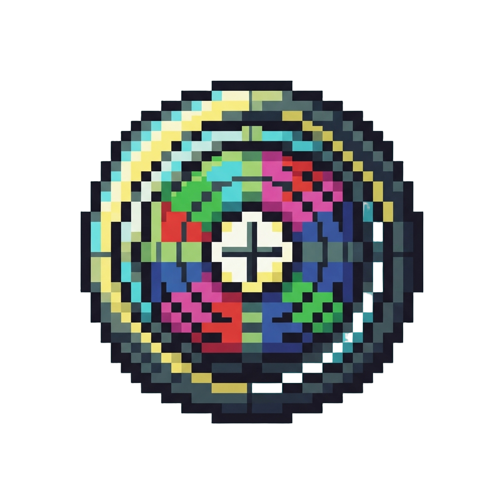 A Swirling Retro Test Pattern Grid