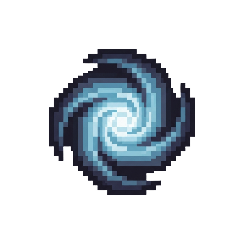 A Spiraling Optical Distortion Pattern