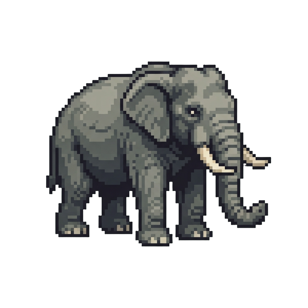 A Colossal Jungle Elephant with a Wide Trunk