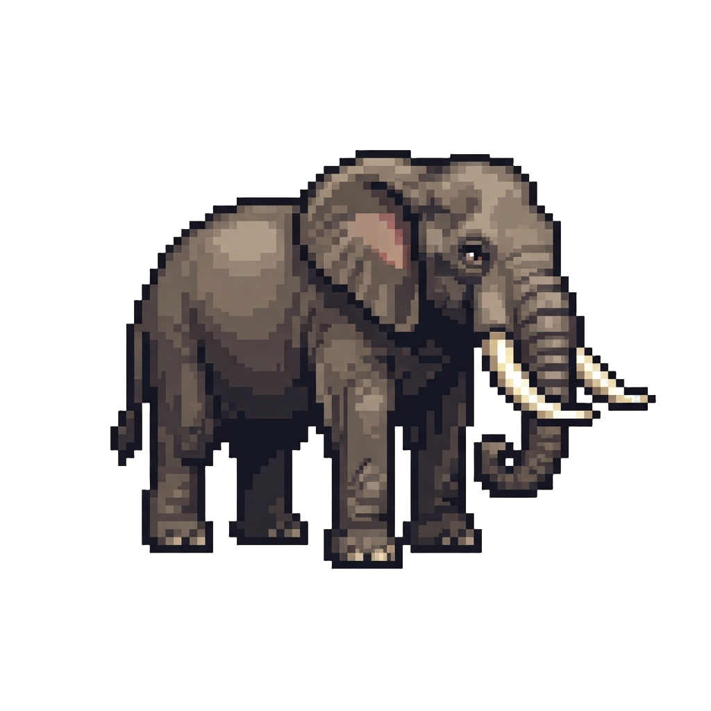 A Massive African Bull Elephant with Gleaming Tusks