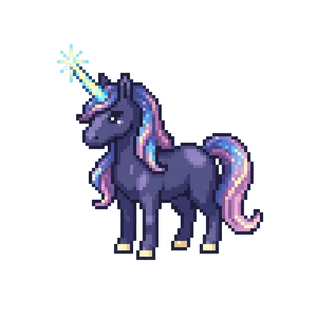 A Celestial Starlight Unicorn with a Sparkling Horn
