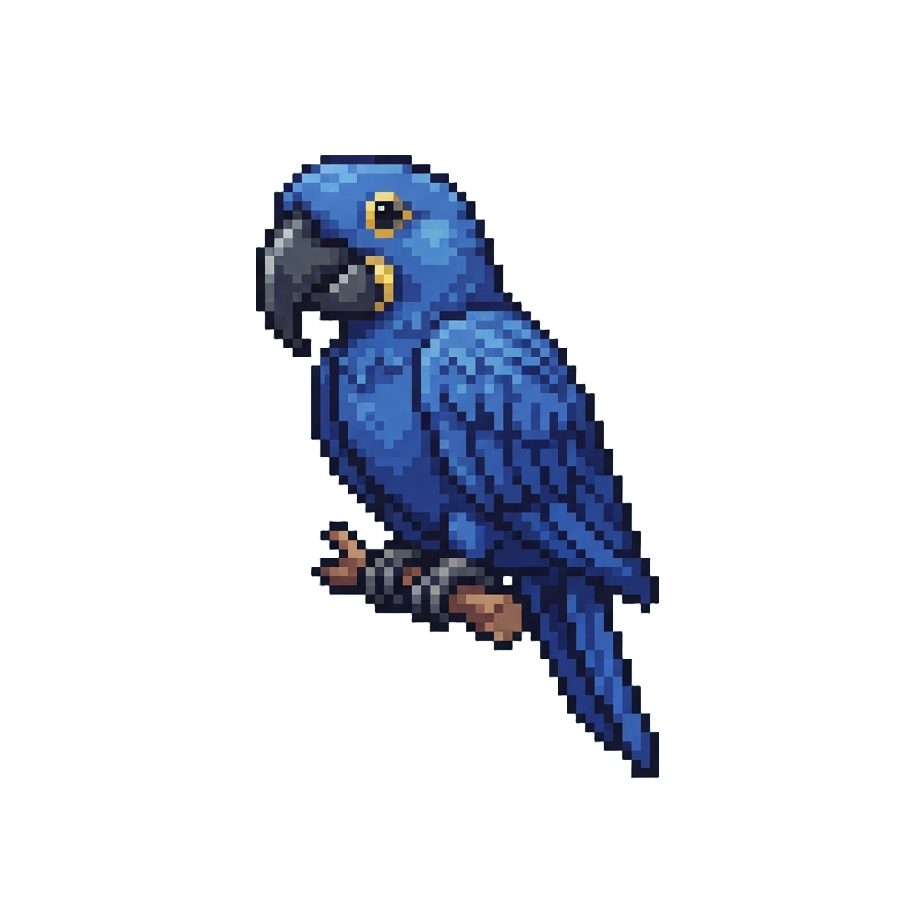 A Vibrant Hyacinth Macaw