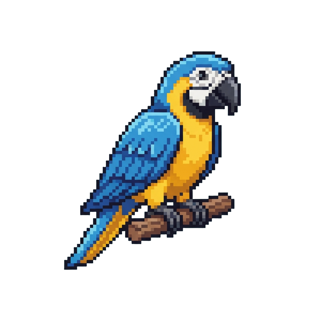 A Brilliant Blue-and-yellow Macaw