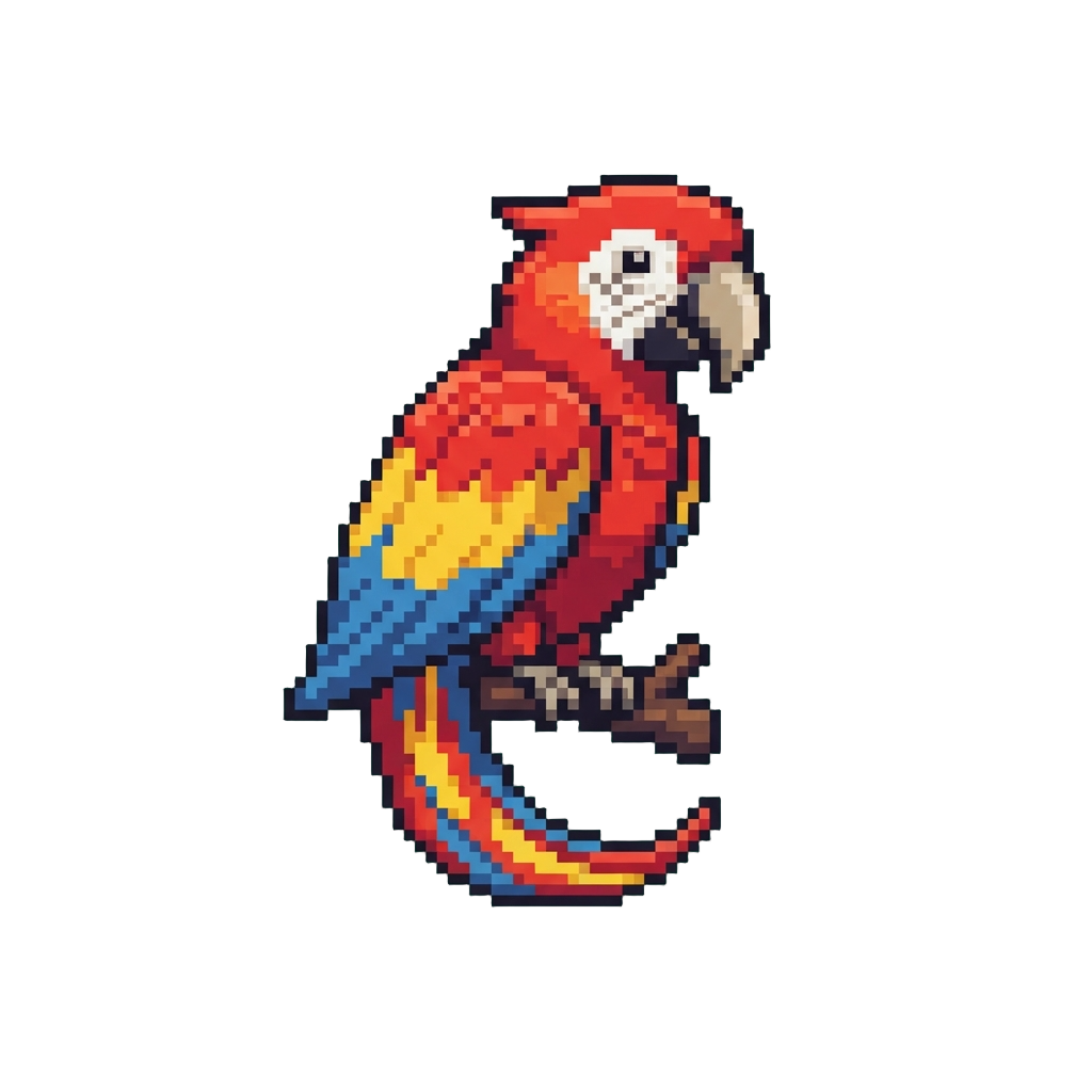A Tropical Rainbow Macaw