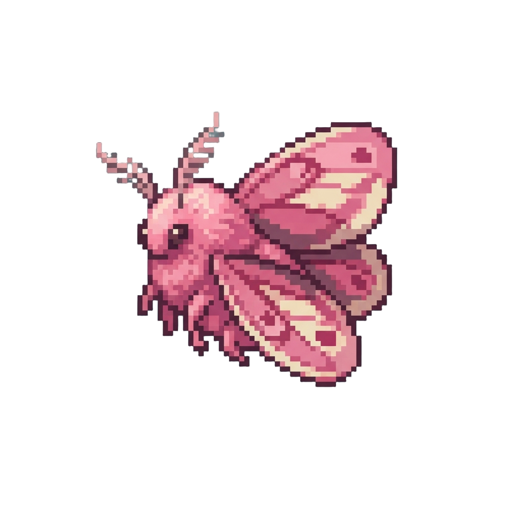 A Cute Velvety Pink Moth