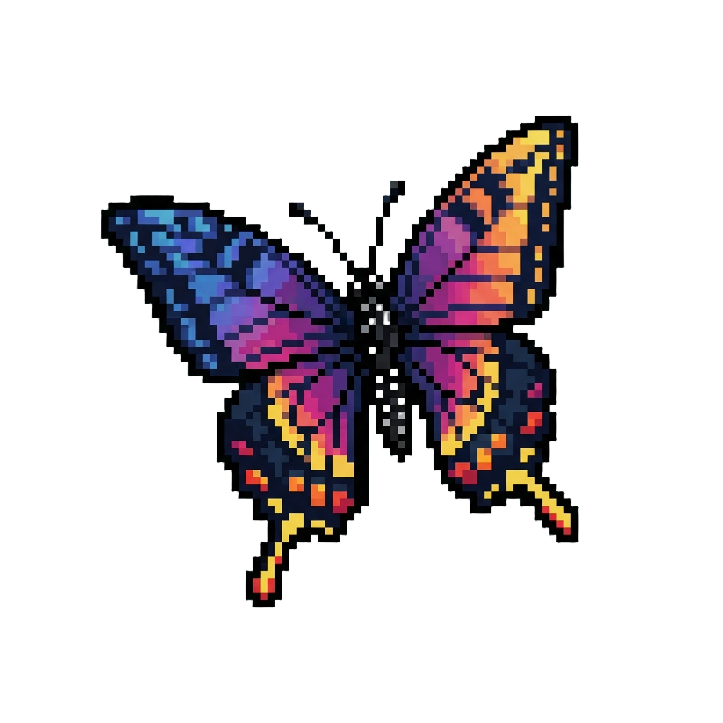 A Vibrant Rainbow Swallowtail Butterfly