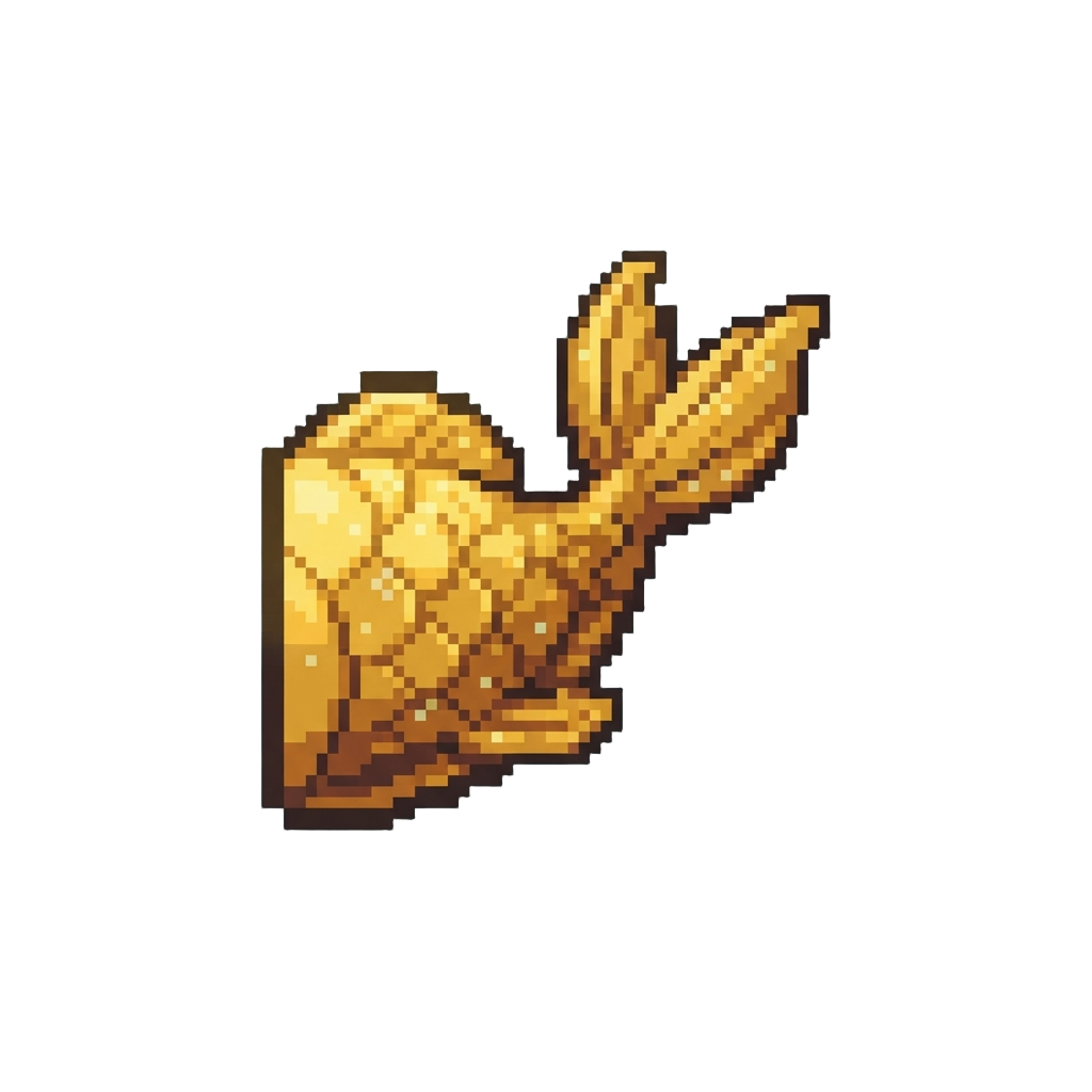 Golden Shimmer Fish Tail