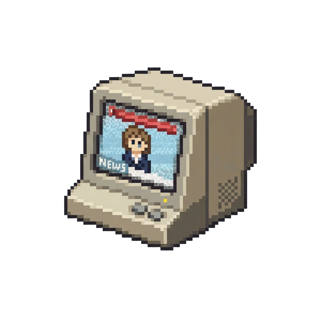 A Flickering News Broadcast