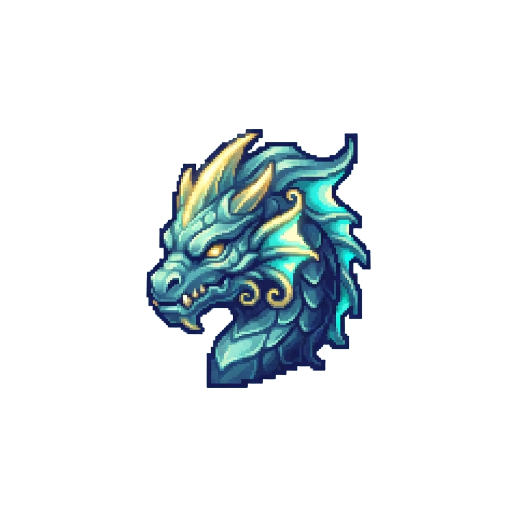 A Glowing Sea-monster Logo