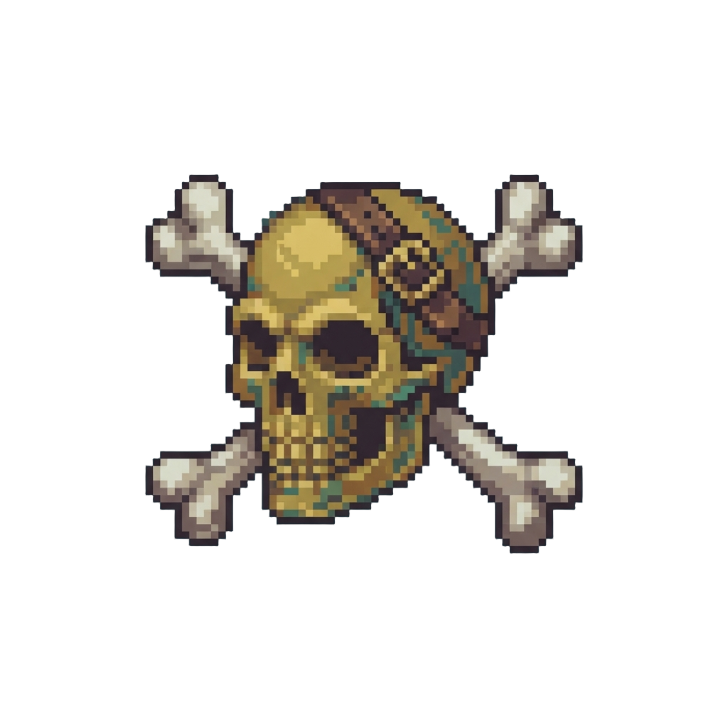 A Nautical Skull-and-crossbones Emblem