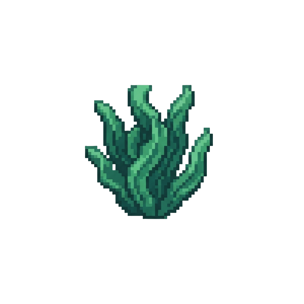 A Clump of Green Kelp Seaweed