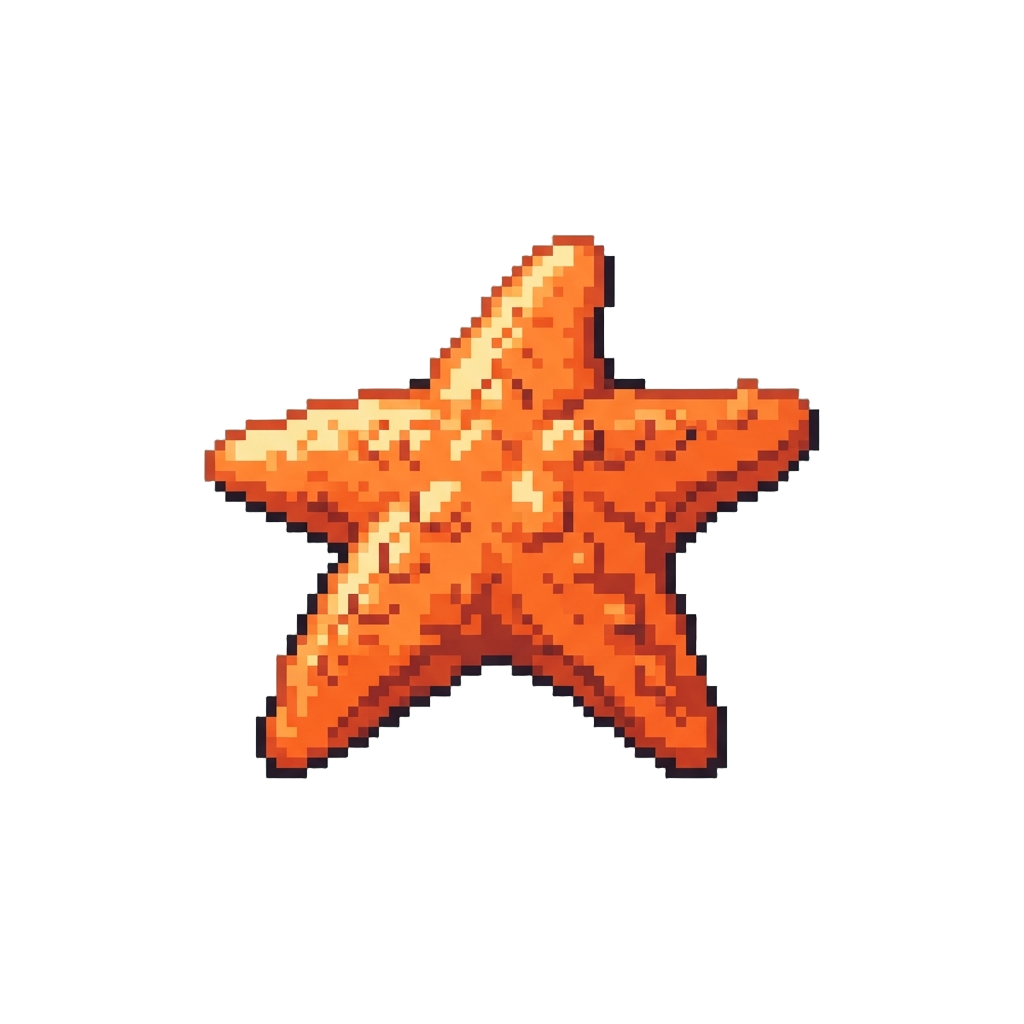 A Bright Orange Starfish