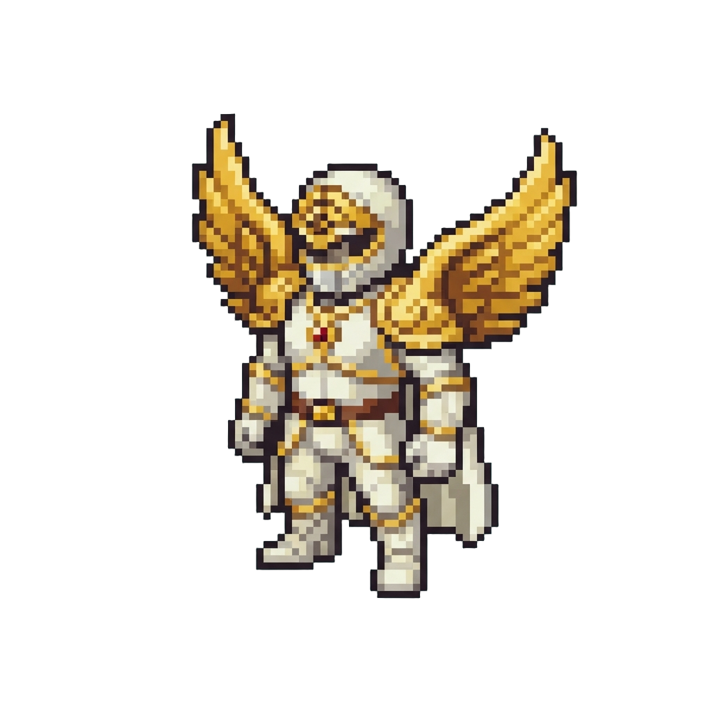 A Dazzling Pearl White Ranger Suit Featuring Majestic Golden Wing Pauldrons