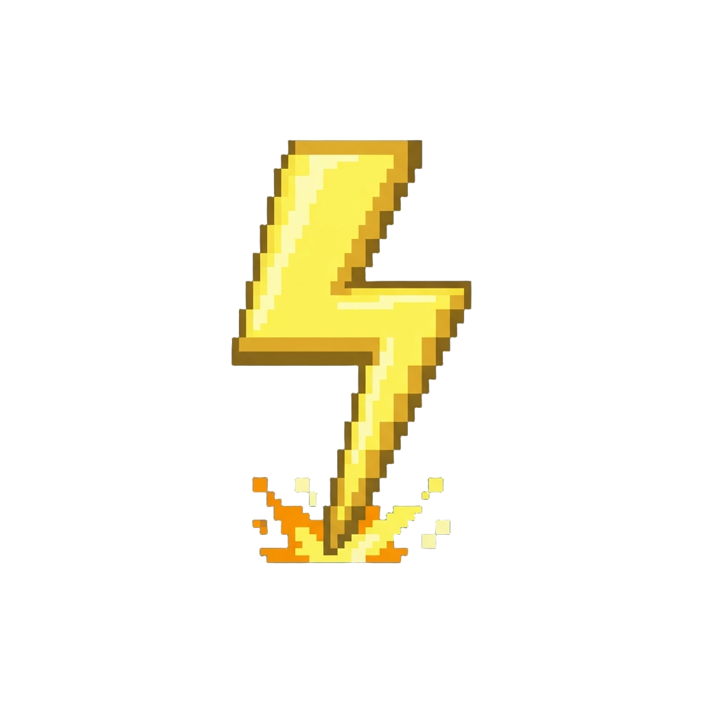 A Single Dramatic Lightning Bolt That Misses and Hits the Floor