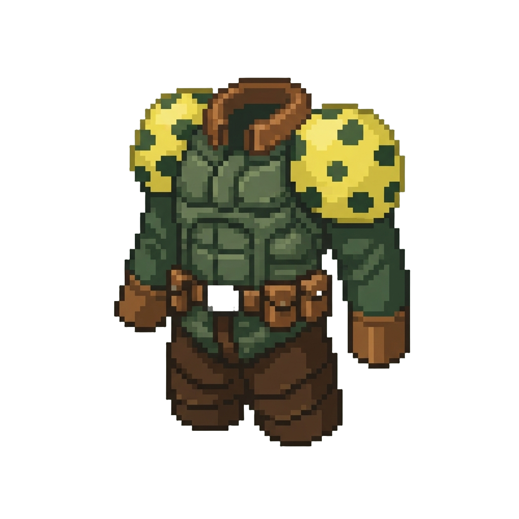 A Mismatched Ranger Suit with Oversized Polka-dot Foam Shoulder Pads