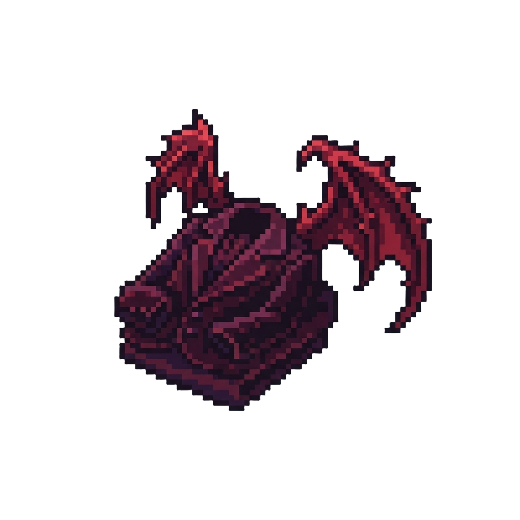 Crimson Thorn Wings and Dark Velvet Suit