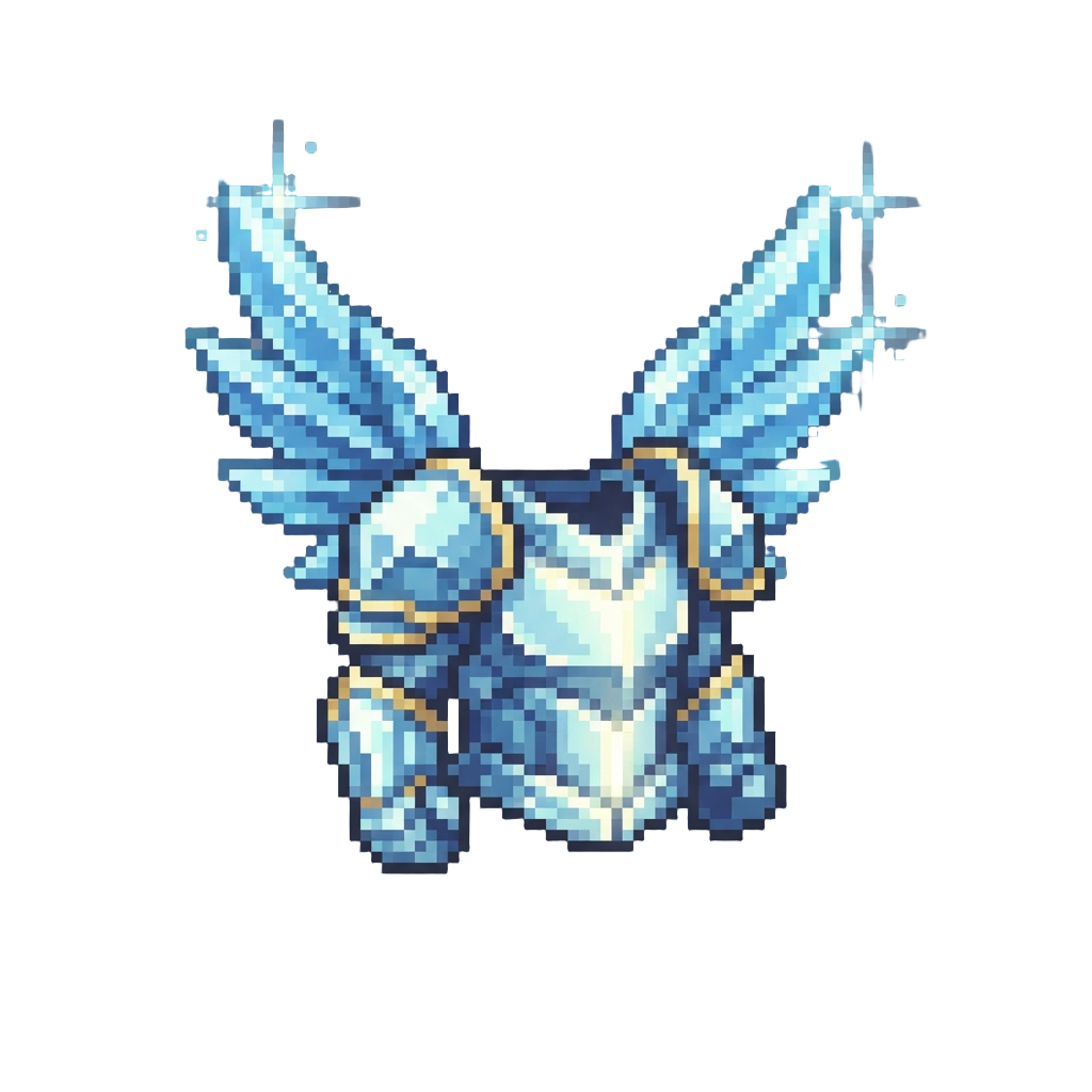 Crystal Celestial Wings and Glowing Diamond Suit