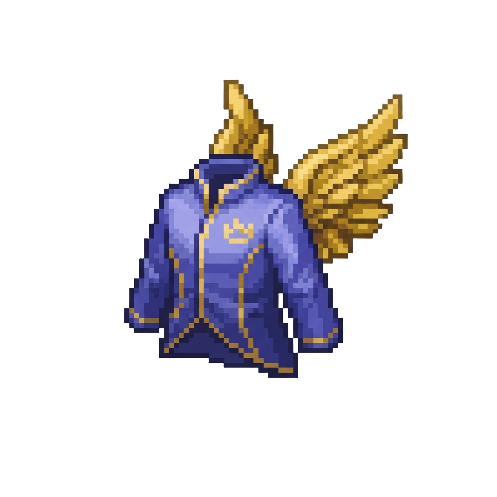 Royal Gold Wings and Shimmering Silk Suit