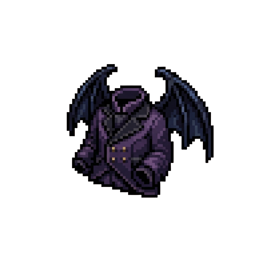 Midnight Bat Wings and Gothic Violet Suit